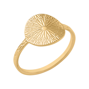 Bague Saunier Rosace Plaqué Or